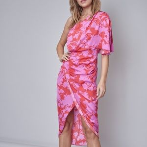 Last 1! NWT Floral One Shoulder Dress Midi Dress